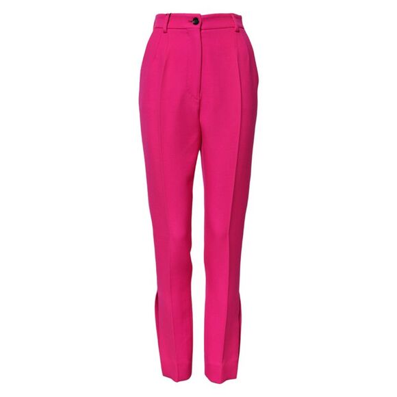 Dolce & Gabbana Fuchsia Pink HighWaist Tapered Trouser Women's Pants